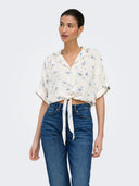 ONLPAULA LIFE S/S TIE SHIRT WV N NOOS 15281497