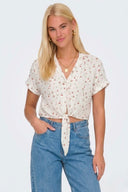 ONLPAULA LIFE S/S TIE SHIRT WV N NOOS 15281497