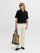 JJEBRADLEY KNIT SPLIT NECK SS SN 12288418