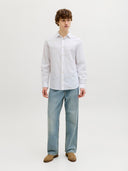 JJESUMMER LINEN BLEND SHIRT L/ S SN 12289174