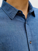 JJESUMMER LINEN BLEND SHIRT L/ S SN 12289174
