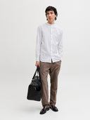 JJESUMMER LINEN BLEND BAND SHI RT L/S SN 12289184