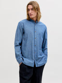 JJESUMMER LINEN BLEND BAND SHI RT L/S SN 12289184