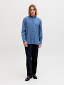 JJESUMMER LINEN BLEND BAND SHI RT L/S SN 12289184