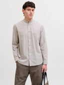 JJESUMMER LINEN BLEND BAND SHI RT L/S SN 12289184