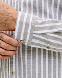 JJESUMMER LINEN BLEND BAND SHI RT L/S SN 12289184