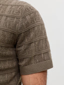 JPRBLAPALMER KNIT BUTTON THROU GH POLO SS 12294968
