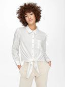 ONLLECEY LS STRIPE KNOT DNM SH IRT 15195910