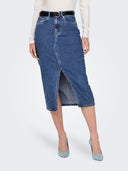 ONLSIRI FRONT SLIT SKIRT DNM G UA NOOS 15324365