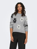 ONLFREESIA LS FLOWER O-NECK KN T NOOS 15341925