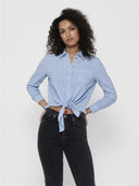 ONLLECEY LS STRIPE KNOT DNM SH IRT 15195910