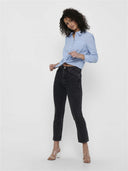 ONLLECEY LS STRIPE KNOT DNM SH IRT 15195910