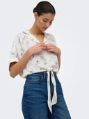 ONLPAULA LIFE S/S TIE SHIRT WV N NOOS 15281497