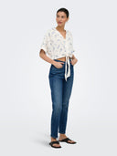 ONLPAULA LIFE S/S TIE SHIRT WV N NOOS 15281497