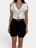 ONLSIESTA HW BELT LIN BL SHORT S PNT NOOS 15367413