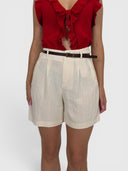 ONLSIESTA HW BELT LIN BL SHORT S PNT NOOS 15367413
