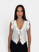 ONLMARTINE LIFE SL FRILL CARDI GAN  KNT 15364832