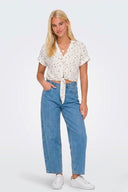 ONLPAULA LIFE S/S TIE SHIRT WV N NOOS 15281497