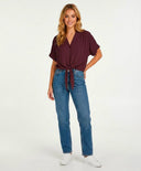 ONLPAULA LIFE S/S TIE SHIRT WV N NOOS 15281497