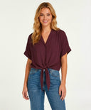 ONLPAULA LIFE S/S TIE SHIRT WV N NOOS 15281497