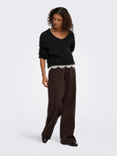 JDYSTEPHANIE L/S V-NECK LACE P ULL KNT 15382078